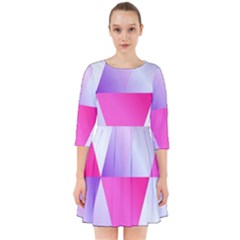 Gradient Geometric Shiny Light Smock Dress by BangZart