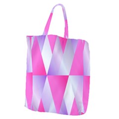 Gradient Geometric Shiny Light Giant Grocery Zipper Tote