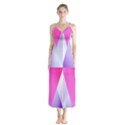 Gradient Geometric Shiny Light Button Up Chiffon Maxi Dress View1