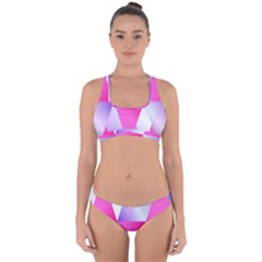 Gradient Geometric Shiny Light Cross Back Hipster Bikini Set