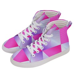 Gradient Geometric Shiny Light Men s Hi-top Skate Sneakers