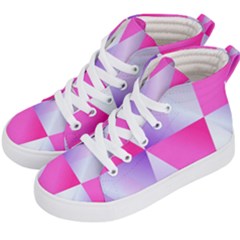 Gradient Geometric Shiny Light Kid s Hi-top Skate Sneakers