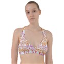 Geometric Abstract Orange Purple Sweetheart Sports Bra View1