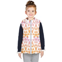 Geometric Abstract Orange Purple Kid s Puffer Vest