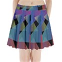 Triangle Gradient Abstract Geometry Pleated Mini Skirt View1