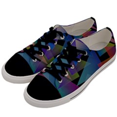 Triangle Gradient Abstract Geometry Men s Low Top Canvas Sneakers