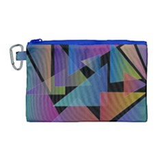 Triangle Gradient Abstract Geometry Canvas Cosmetic Bag (large)