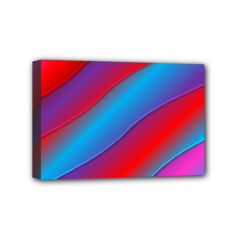 Diagonal Gradient Vivid Color 3d Mini Canvas 6  X 4  by BangZart