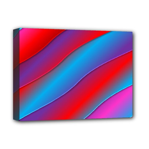 Diagonal Gradient Vivid Color 3d Deluxe Canvas 16  X 12   by BangZart