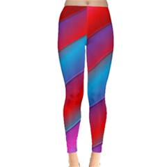 Diagonal Gradient Vivid Color 3d Leggings  by BangZart