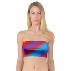 Diagonal Gradient Vivid Color 3d Bandeau Top by BangZart