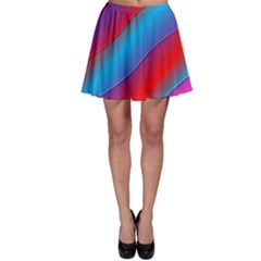 Diagonal Gradient Vivid Color 3d Skater Skirt by BangZart