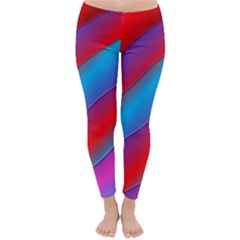 Diagonal Gradient Vivid Color 3d Classic Winter Leggings by BangZart