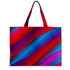 Diagonal Gradient Vivid Color 3d Zipper Mini Tote Bag by BangZart