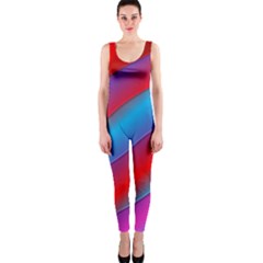 Diagonal Gradient Vivid Color 3d Onepiece Catsuit by BangZart