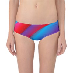 Diagonal Gradient Vivid Color 3d Classic Bikini Bottoms by BangZart