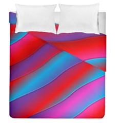 Diagonal Gradient Vivid Color 3d Duvet Cover Double Side (queen Size) by BangZart