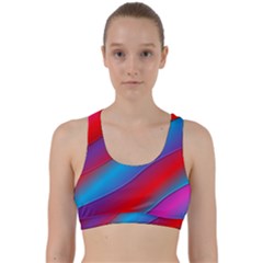 Diagonal Gradient Vivid Color 3d Back Weave Sports Bra