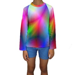 Course Gradient Background Color Kids  Long Sleeve Swimwear by BangZart