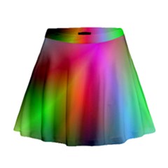 Course Gradient Background Color Mini Flare Skirt by BangZart