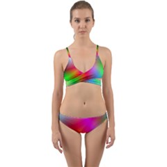 Course Gradient Background Color Wrap Around Bikini Set