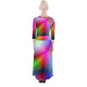 Course Gradient Background Color Quarter Sleeve Wrap Maxi Dress View2