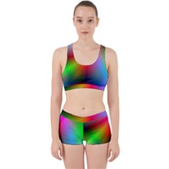 Course Gradient Background Color Work It Out Sports Bra Set