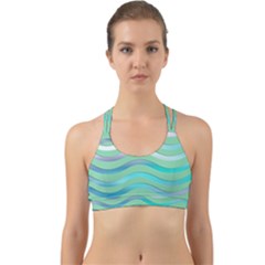 Abstract Digital Waves Background Back Web Sports Bra