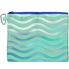 Abstract Digital Waves Background Canvas Cosmetic Bag (xxxl)