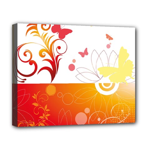 Spring Butterfly Flower Plant Deluxe Canvas 20  X 16   by BangZart