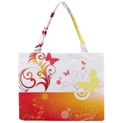 Spring Butterfly Flower Plant Mini Tote Bag by BangZart