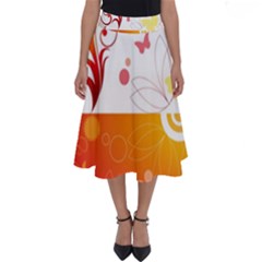 Spring Butterfly Flower Plant Perfect Length Midi Skirt