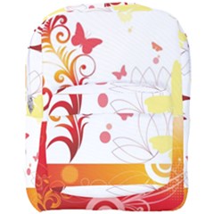 Spring Butterfly Flower Plant Full Print Backpack