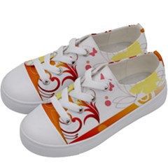 Spring Butterfly Flower Plant Kids  Low Top Canvas Sneakers by BangZart