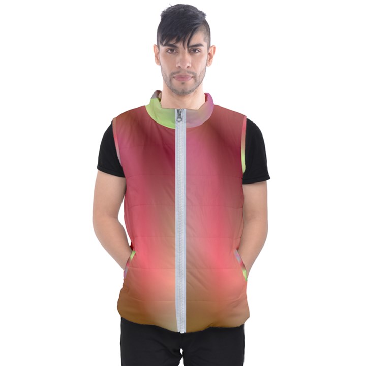 Colorful Colors Wave Gradient Men s Puffer Vest