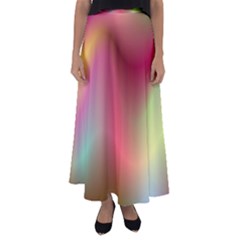 Colorful Colors Wave Gradient Flared Maxi Skirt