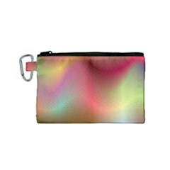 Colorful Colors Wave Gradient Canvas Cosmetic Bag (small)