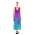 Background Pink Blue Gradient Sleeveless Maxi Dress View1