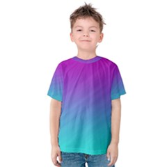 Background Pink Blue Gradient Kids  Cotton Tee