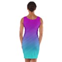 Background Pink Blue Gradient Wrap Front Bodycon Dress View2