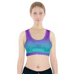 Background Pink Blue Gradient Sports Bra With Pocket