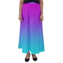 Background Pink Blue Gradient Flared Maxi Skirt View1