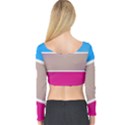 Pattern Template Banner Background Long Sleeve Crop Top View2