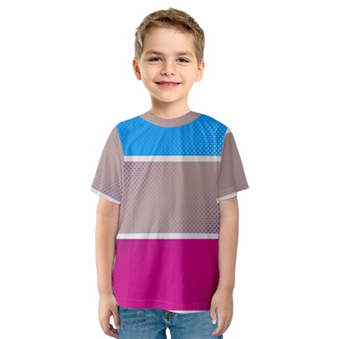 Pattern Template Banner Background Kids  Sport Mesh Tee by BangZart