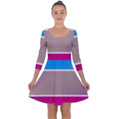 Pattern Template Banner Background Quarter Sleeve Skater Dress