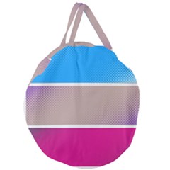 Pattern Template Banner Background Giant Round Zipper Tote