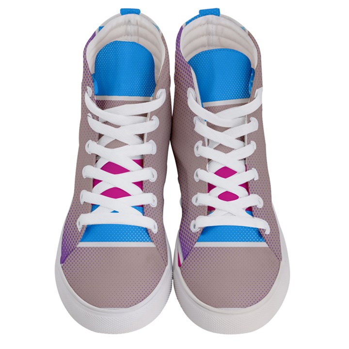 Pattern Template Banner Background Women s Hi-Top Skate Sneakers