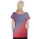 Dots Red White Blue Gradient Cap Sleeve Tops View2