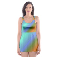 Background Course Abstract Pattern Skater Dress Swimsuit by BangZart