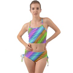 Background Course Abstract Pattern Mini Tank Bikini Set